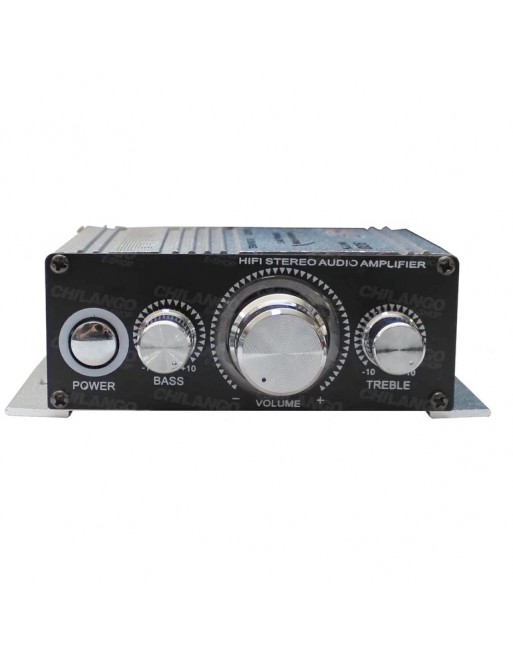 Mini Amplificador DXR 2 Canales Clase AB RCA Gris 12V
