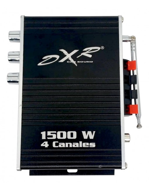 Mini Amplificador DXR 4 Canales con Bluetooth, Radio, MP3, USB