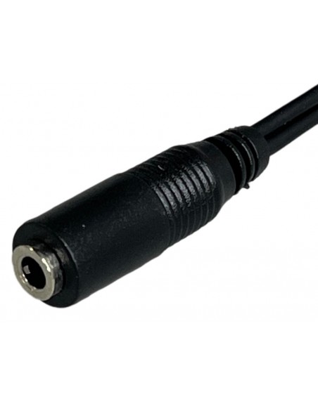 Cable Negro Adaptador de jack 3,5mm a 2 plug 3,5mm estereo 70cm