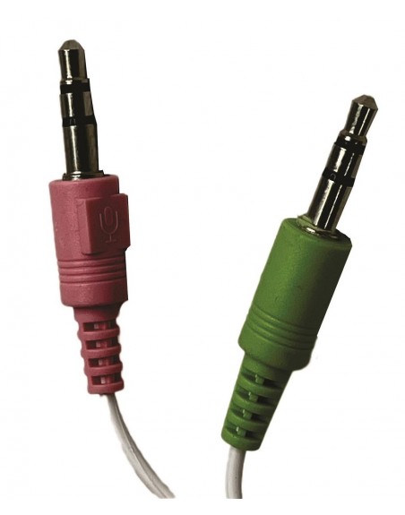 Cable Blanco Adaptador de jack 3,5mm a 2 plug 3,5mm estereo 70cm