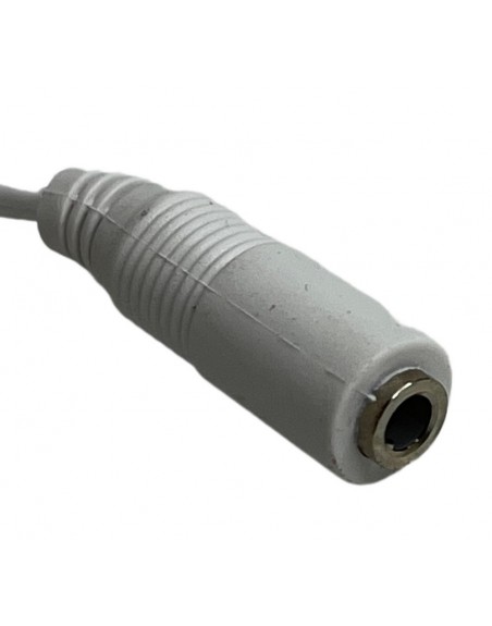 Cable Blanco Adaptador de jack 3,5mm a 2 plug 3,5mm estereo 70cm