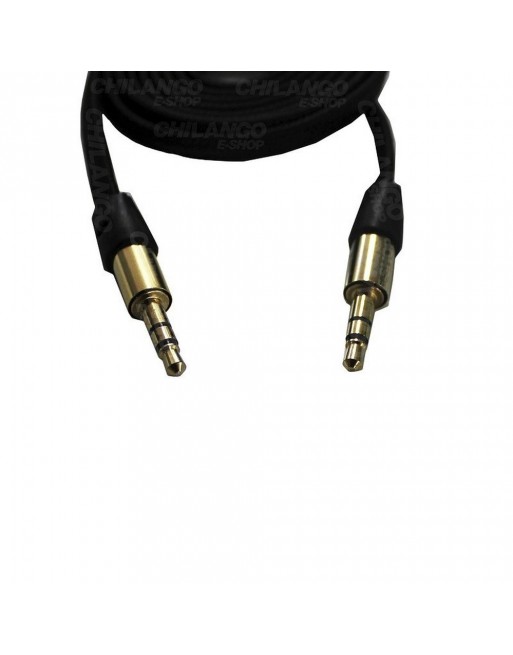Cable Plug 3.5 Estereo A Plug 3.5 Estereo Tipo Agujeta Negro