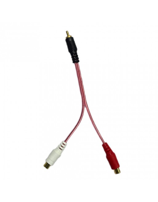 Extension Para Audio Y de 1 Plug RCA a 2 Jack RCA 10Cm
