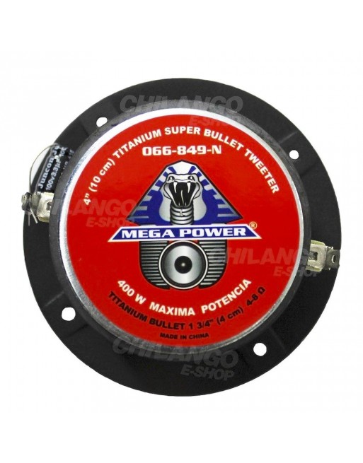 Super Bullet Tweeter Bala Titanium Profesional 400w NEGRO