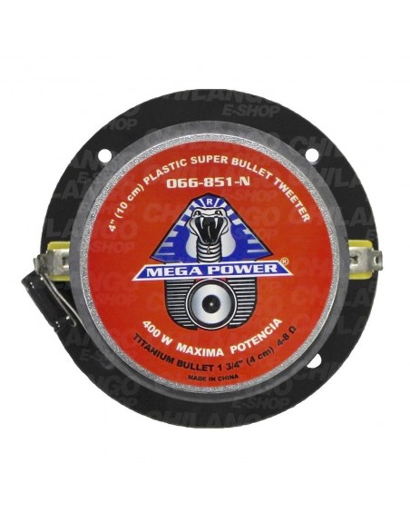 Tweeter Bala Titanium PLASTICO 400w NEGRO