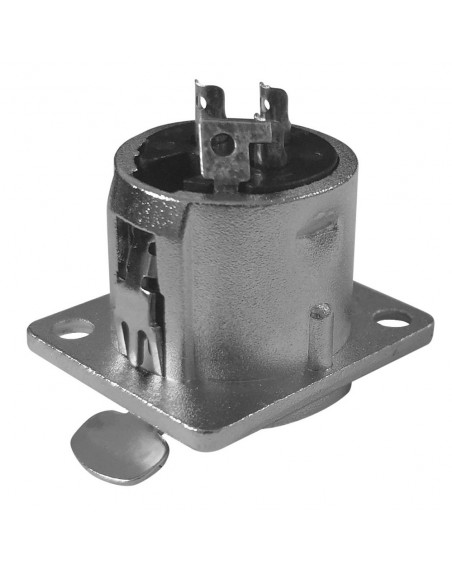 Jack para Chasis tipo XLR con seguro con carcasa de metal
