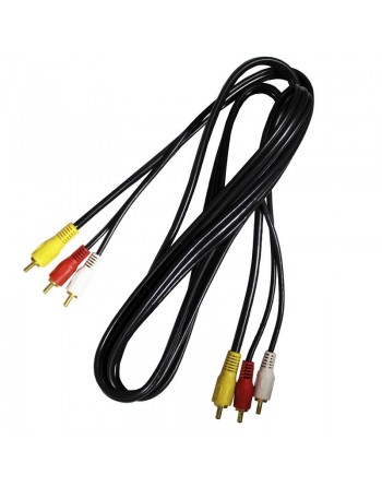 Cable Rca 3 Plug Macho A Macho Audio Y Video 1.8m
