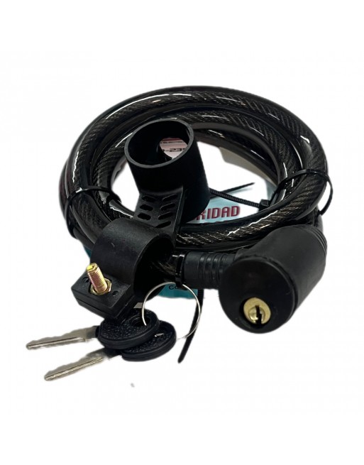 Cable De Seguridad Con Candado Para Bicicleta