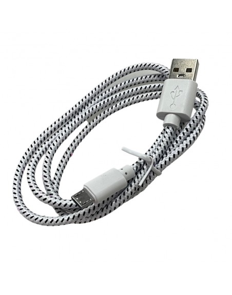 Cable USB MicroUSB Tipo Agujeta Blanco