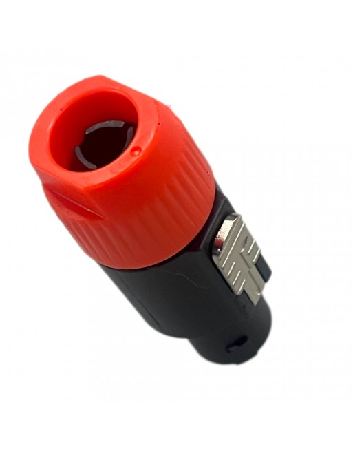Plug speakon de plastico tipo neutrik naranja