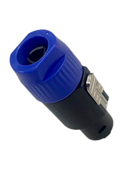 Plug speakon de plastico tipo neutrik azul