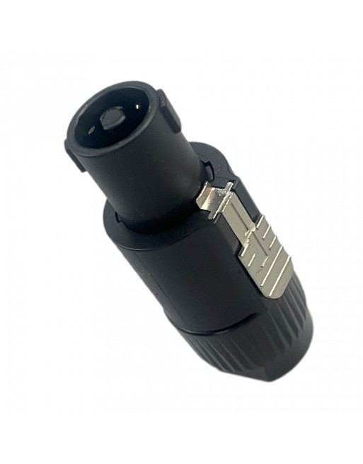 Plug speakon de plastico tipo neutrik negro