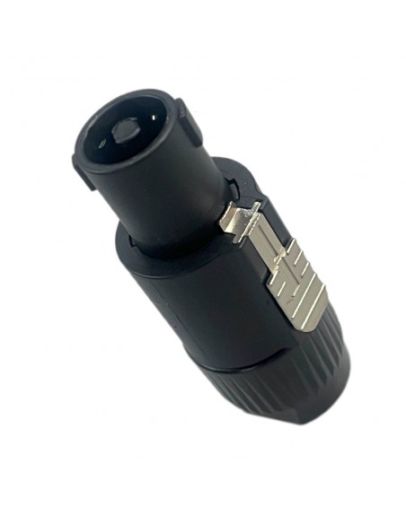 Plug speakon de plastico tipo neutrik negro
