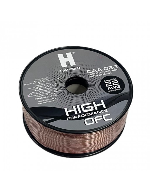Cable Para Bocina Polarizado Cristal Calibre 22 100 Mts
