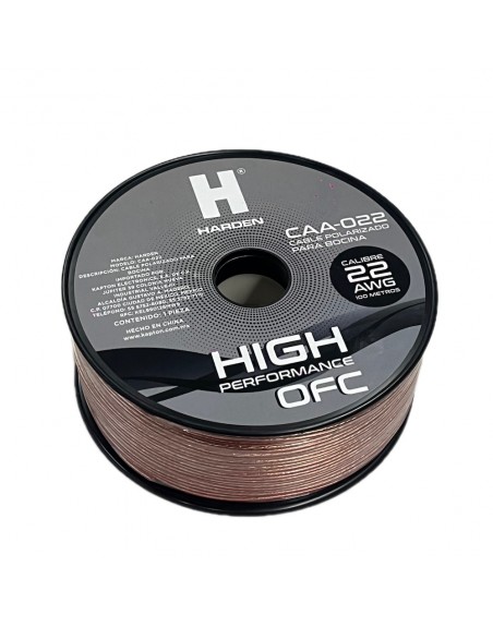 Cable Para Bocina Polarizado Cristal Calibre 22 100 Mts