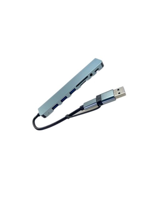 Splitter Adaptador USB multipuerto 8 en 1