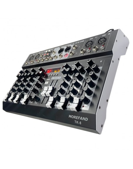 Mezcladora Pasiva 8ch BLUETOOTH USB 99 efectos DSP TK-8