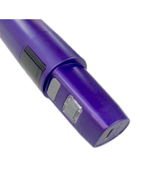 Set 2 Microfonos Dinamico Inalambricos Recargables G28B Morado
