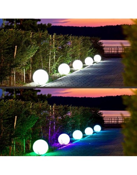 Esfera LED RGB 65cm para decorar jardines albercas terrazas