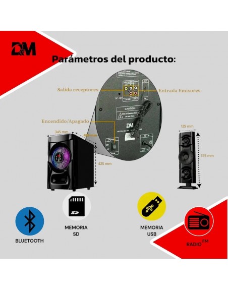 Sistema De Sonido Multimedia RCA USB Bluetooth S10