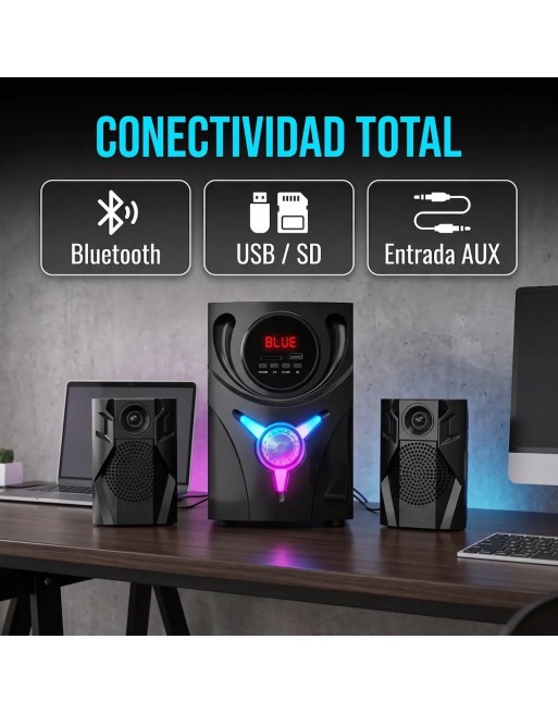 Sistema De Sonido Minicomponente 2.1 RCA USB Bluetooth M4007