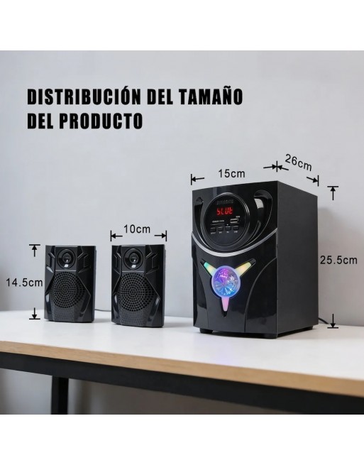 Sistema De Sonido Minicomponente 2.1 RCA USB Bluetooth M4007