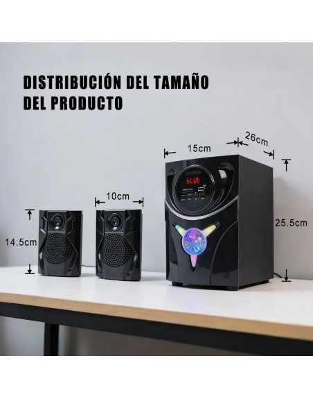 Sistema De Sonido Minicomponente 2.1 RCA USB Bluetooth M4007