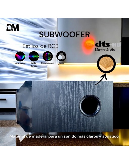 Minicomponente DM-H3007 Multimedia Speaker Sonido 3D RGBA