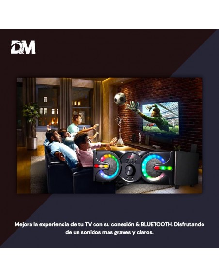 Minicomponente DM-H3007 Multimedia Speaker Sonido 3D RGBA