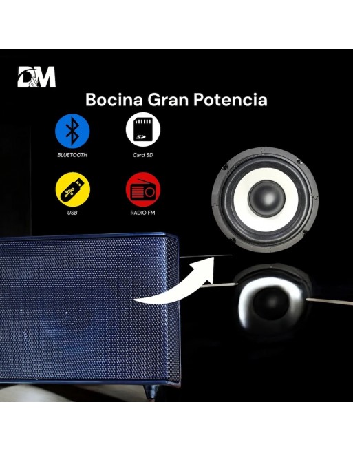 Minicomponente DM-H3006 Multimedia Speaker Sonido 3D RGBA