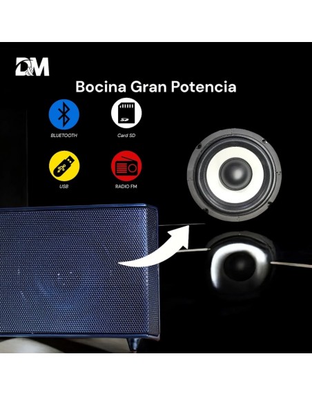 Minicomponente DM-H3006 Multimedia Speaker Sonido 3D RGBA