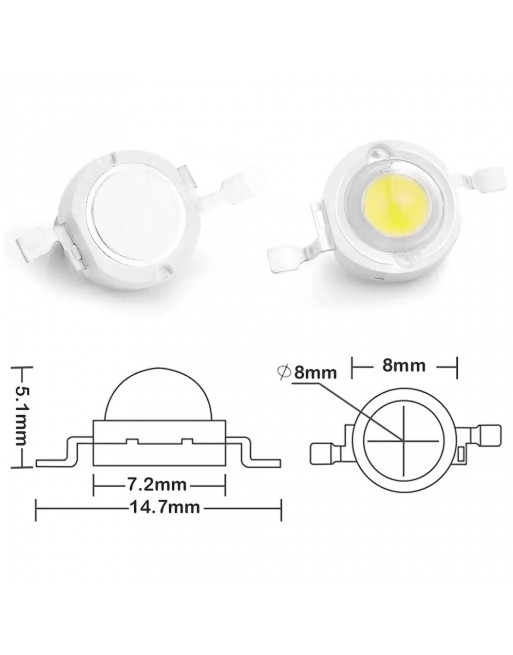 Repuesto de LED SMD color Rojo 3w