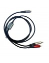 Cable Para Audio Plug USB tipoC a 2 plug RCA