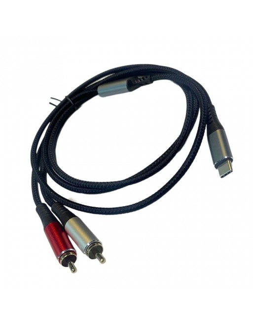 Cable Para Audio Plug USB tipoC a 2 plug RCA