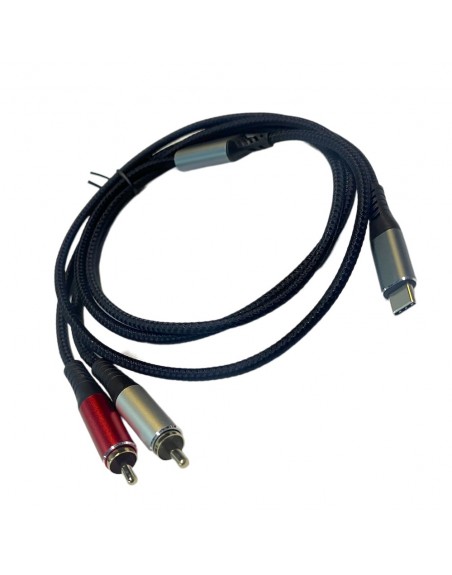 Cable Para Audio Plug USB tipoC a 2 plug RCA