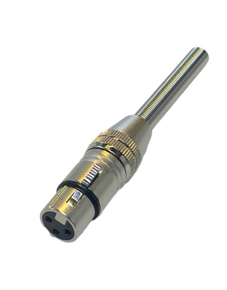 Jack Hembra XLR Con Resorte Metalico