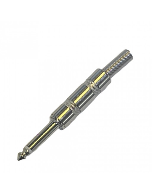 Plug Mono 6.3mm Metalico Con Aislante De Bakelita Pro