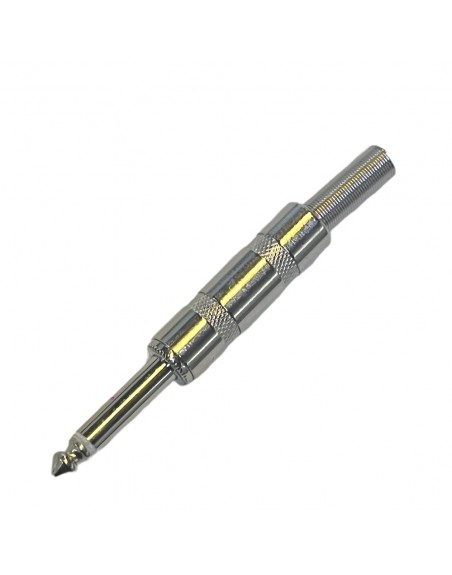 Plug Mono 6.3mm Metalico Con Aislante De Bakelita Pro