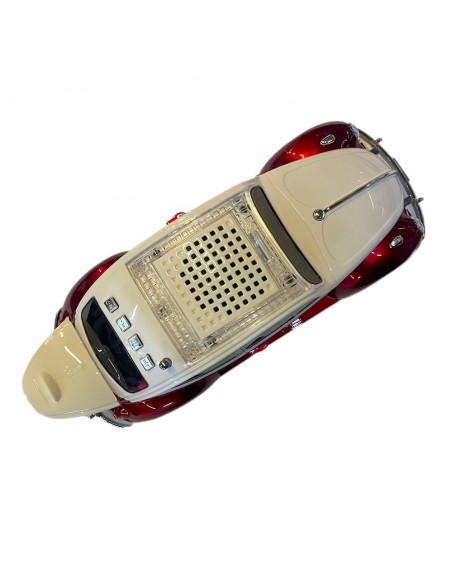 Bocina Recargable Bluetooth USB SD AUX tipo VW Bocho Rojo
