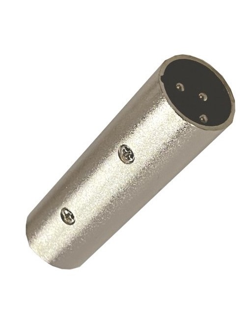 Adaptador Metalico Plug XLR macho A Plug XLR macho