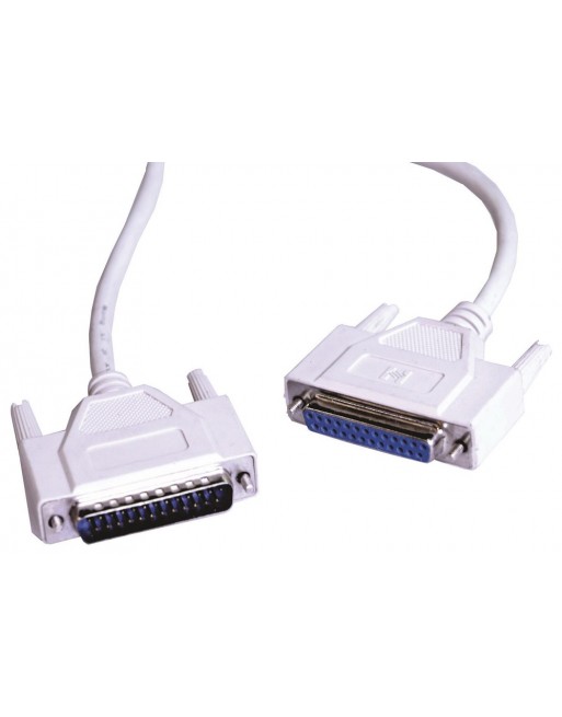 Cable Impresora Db25 Macho- Db25 Hembra De 1.3 Mts