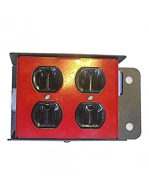 Distribuidor de carga Rojo Profesional Dual Voltimetro con piloto 8 contactos