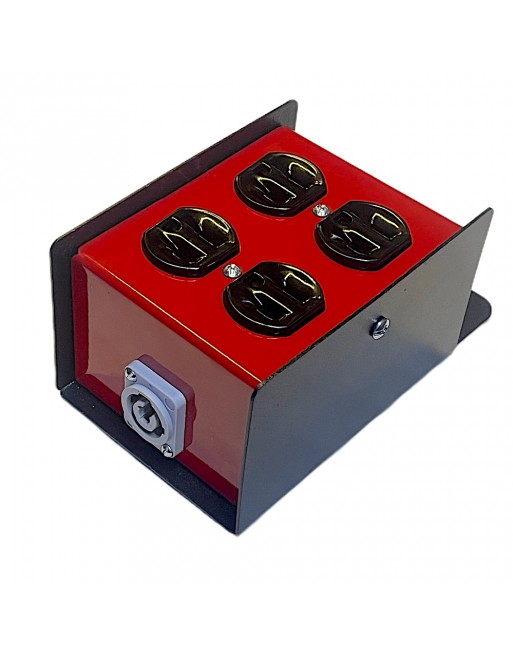 Distribuidor de carga Rojo Profesional Dual Voltimetro con piloto 8 contactos
