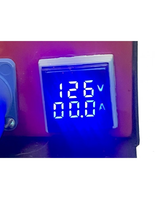 Distribuidor de carga Rojo Profesional Dual Voltimetro con piloto 8 contactos