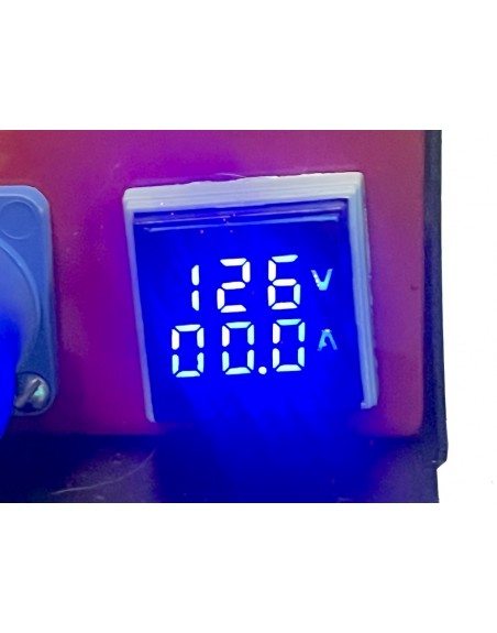 Distribuidor de carga Rojo Profesional Dual Voltimetro con piloto 8 contactos