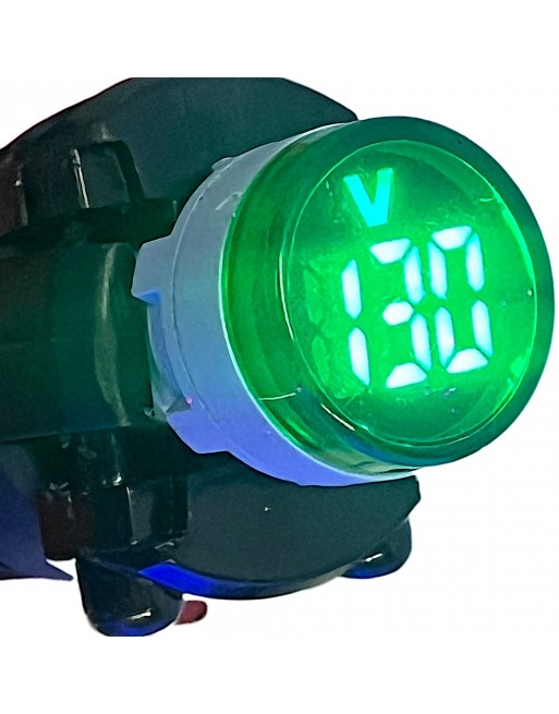 Medidor Digital de Voltaje verde probador