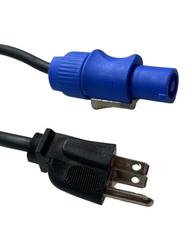Cable para alimentación Clavija a Powercon 1.10m