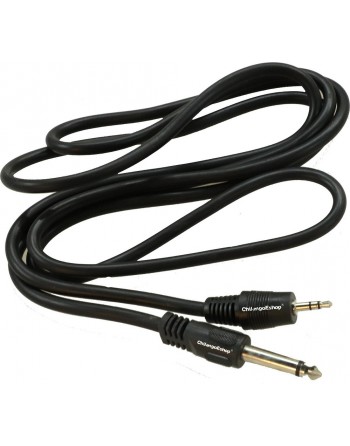 CABLE PARA AUDIO PLUG 6.3 MONO A PLUG 3.5 STEREO 1:80 M... 2
