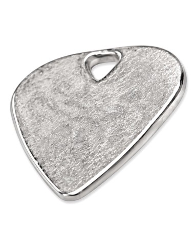 Plumilla de metal plateado para guitarra