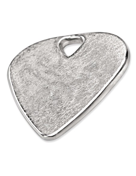 Plumilla de metal plateado para guitarra